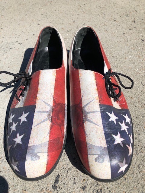 icon lady hand painted footwear